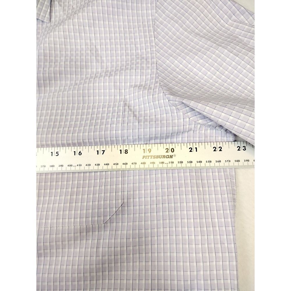 Louis‎ Philippe Shirt Men's Large 42 CMS Purple White Corpcore Workewear Office - Picture 11 of 12
